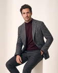 Star Napoli Textured Blazer – SAND – SMOKY GREY - Hero Front