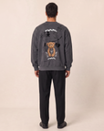 PLAY SKETCH SWEATSHIRT - DOM REBEL – FADE BLACK - Full Back Model