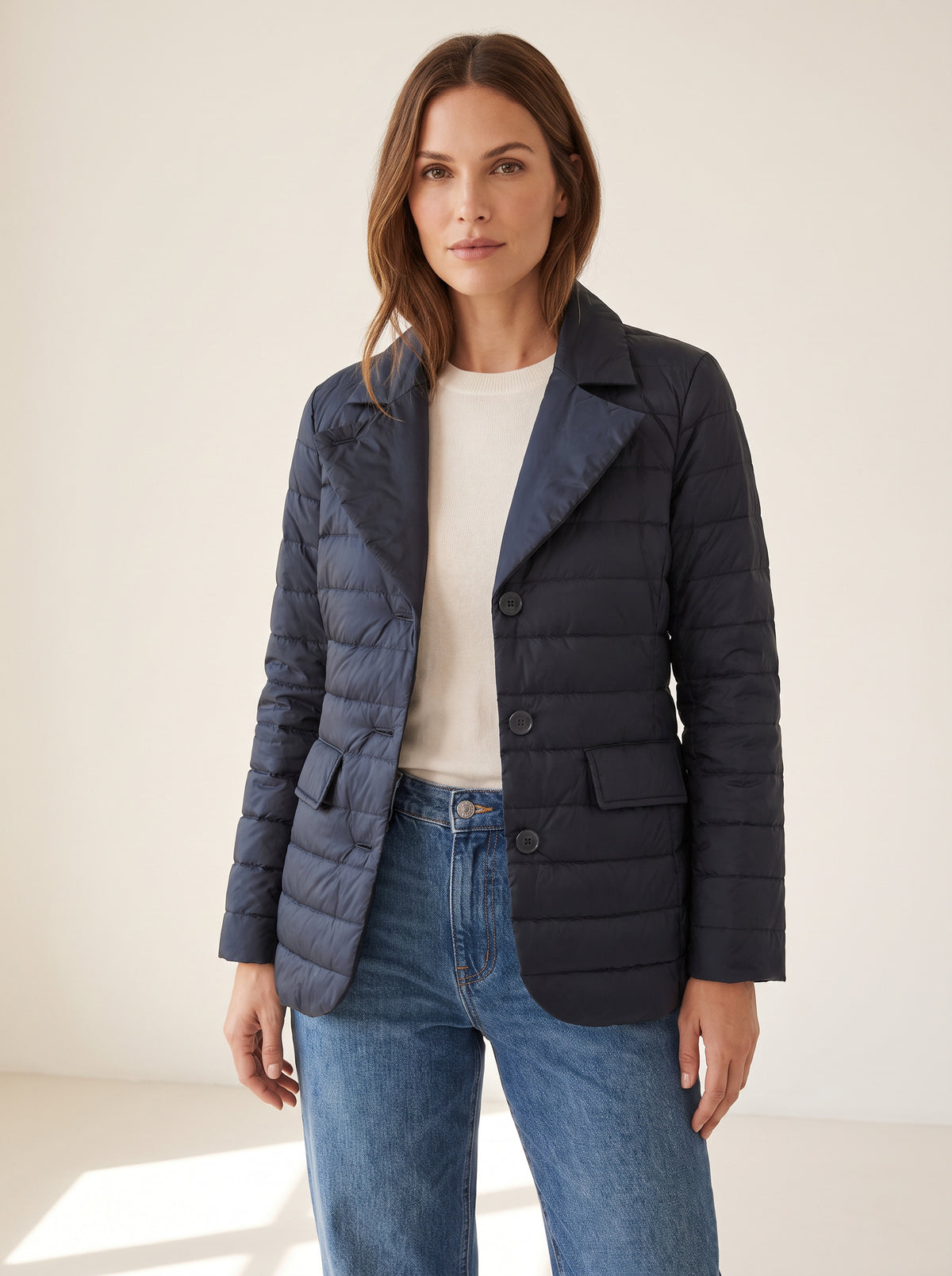 Campbell Down Dickey Jacket — Navy – NAVY - Hero Front
