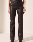 Evie High Rise Slim Boot Pant - PISTOLA – COATED MOCHA - Hero Front