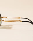 Vintage Frames Boss 2 Special Edition 24KT Gold – Army Green Gradient – BLACK / YELLOW GOLD / ARMY GREEN GRADIENT - Side profile