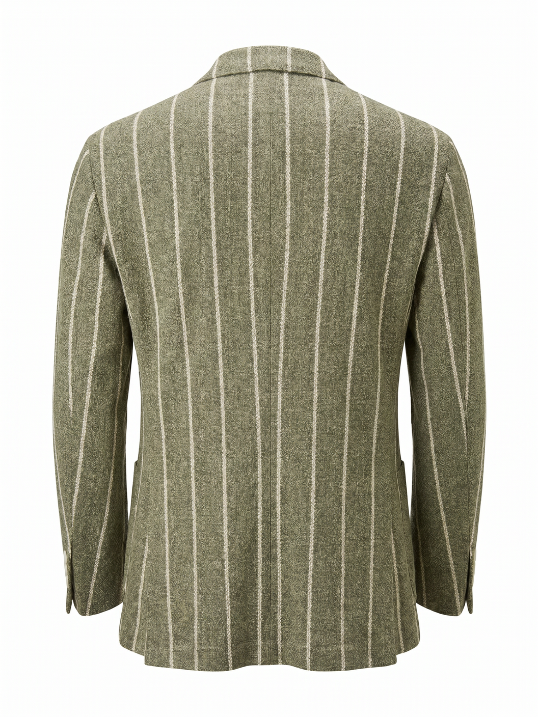 Fugàto Wide Pin Stripe Knit Blazer – Green - Ghost Back