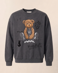 PLAY SKETCH SWEATSHIRT - DOM REBEL – FADE BLACK - Ghost Mannequin Front