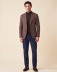 FRADI SLD Single-Breasted Jacket – BROWN - Full Body Front