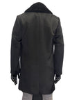 ALPACA OVERCOAT WITH DETACHABLE MINK COLLAR - HISO