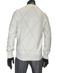 ARGYLE DETAIL WOOL CASHMERE CREWNECK - GRAN SASSO