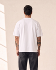 SIGNATURE T-SHIRT - LES DEUX – WHITE/BLACK - Hero Back