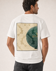 Bastille Damasc Printed T-Shirt Ball — White — Detail Back