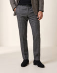 Brandon Glen-Plaid Trousers – SAND – DARK GREY - Hero Front