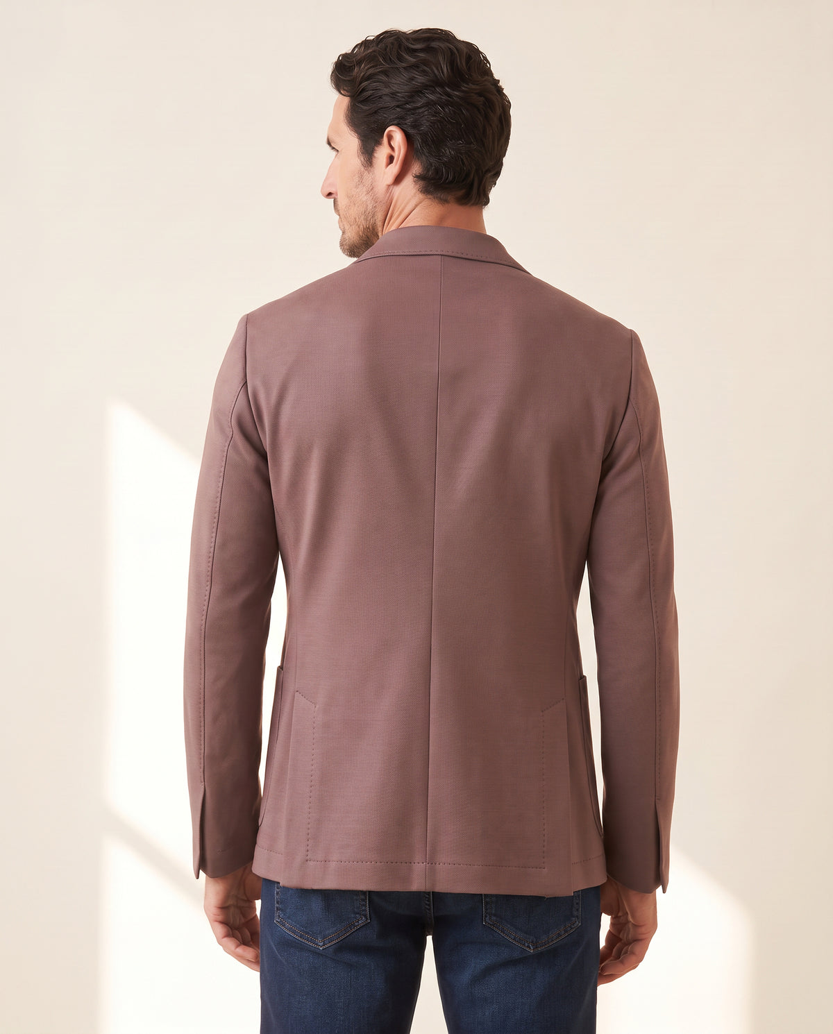 Circolo 1901 Double-Breasted Jersey Blazer – 3111 - Mid-Body Back