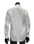 BANDED COLLAR LINEN SHIRT - FERRANTE