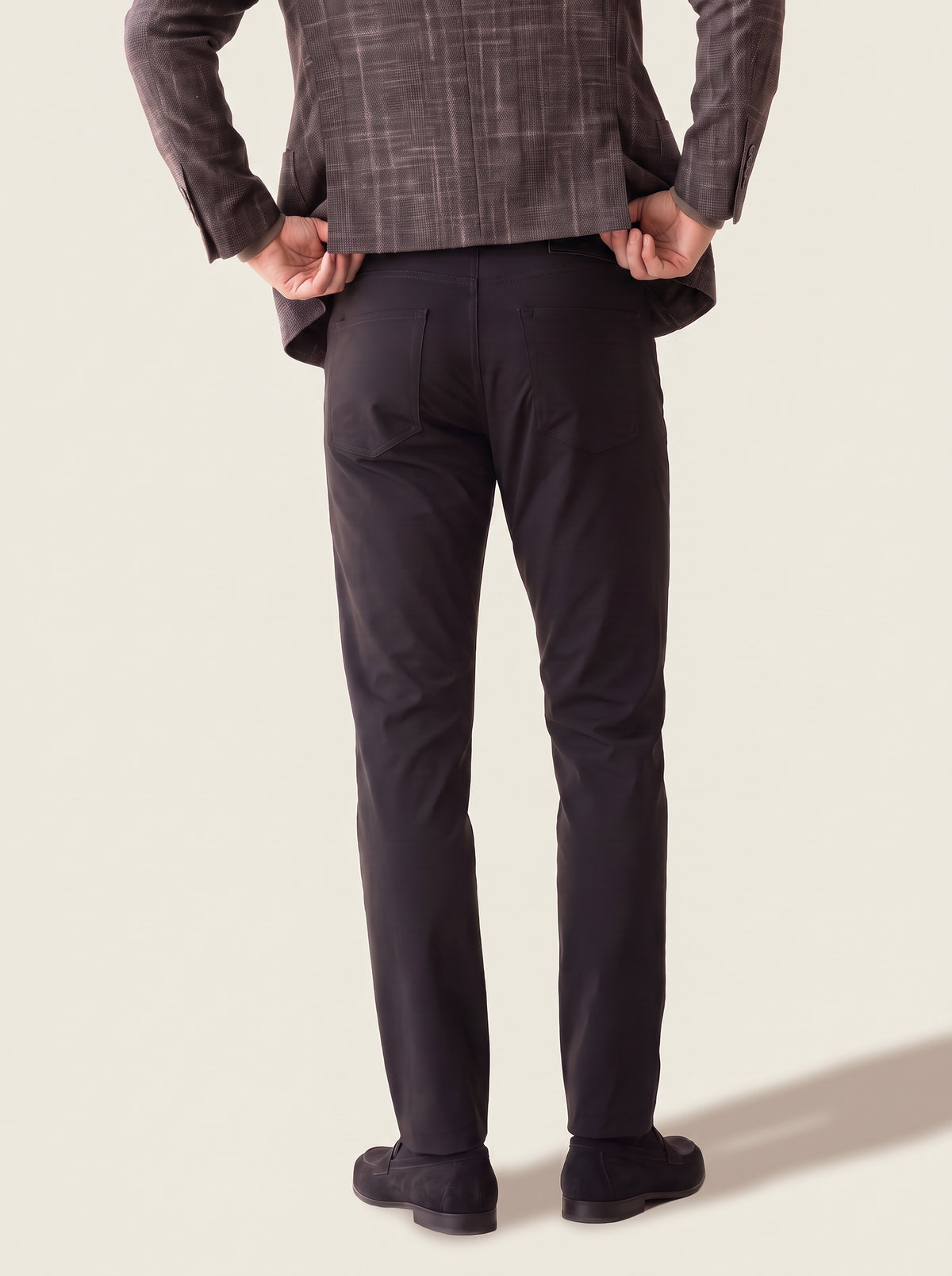 MICHELANGELO WATER WASH 5 POCKET - BLACK – BLACK - Hero Back