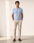 Ferrante Linen T-Shirt – Blue - Hero Front
