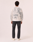 DRAWINGS CARDIGAN - DOM REBEL – IVORY - Full Back Model