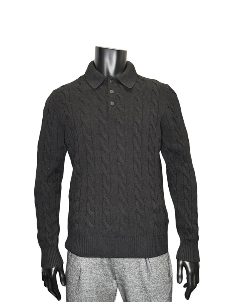 CABLE WOOL CASHMERE POLO - GRAN SASSO