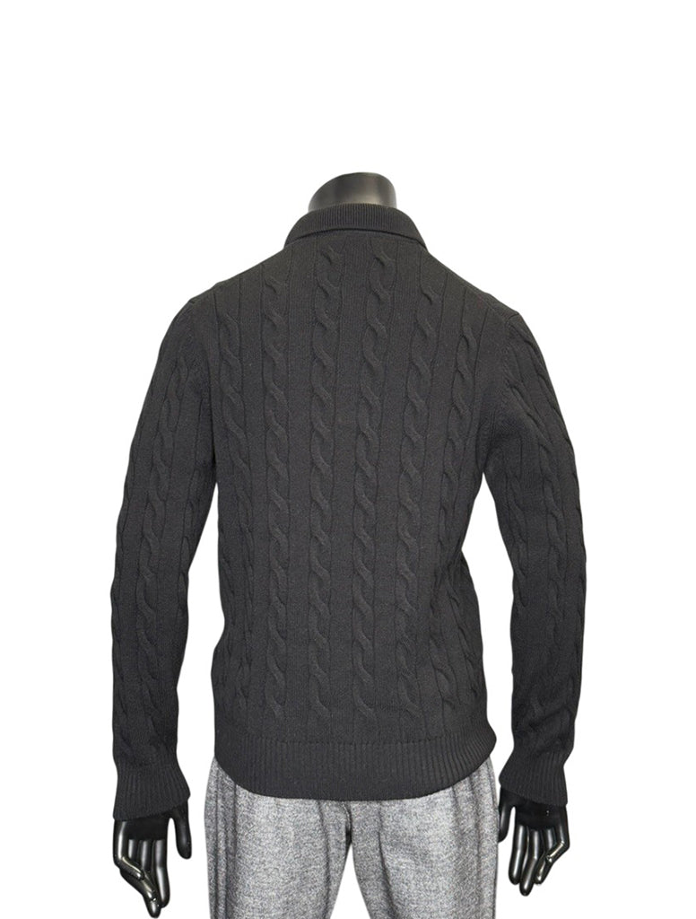 CABLE WOOL CASHMERE POLO - GRAN SASSO