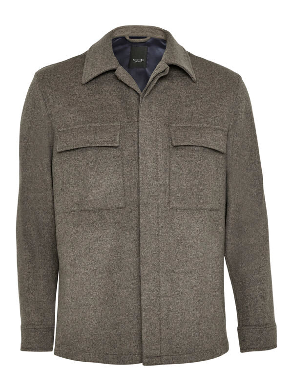 CASHMERE AIDEN OVER SHIRT - SAND