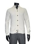 CASHMERE BLEND BUTTON CARDI - FERRANTE