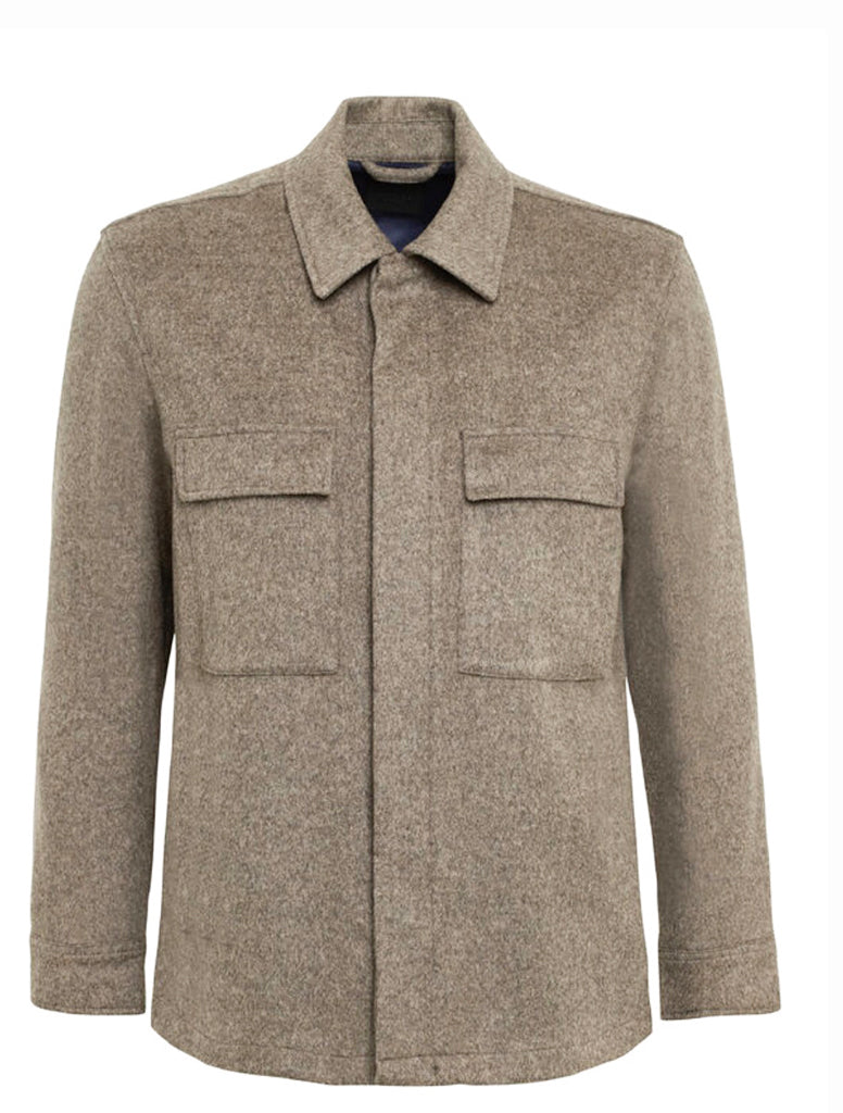 CASHMERE OVERSHIRT - SAND