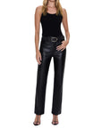 Cassie High Rise Straight Pants - PISTOLA