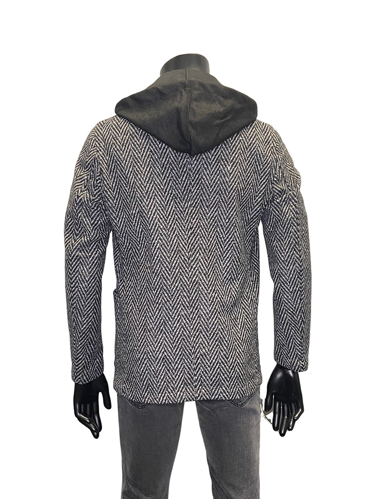 CHEVRON HOOD POST GIACCA - FRADI