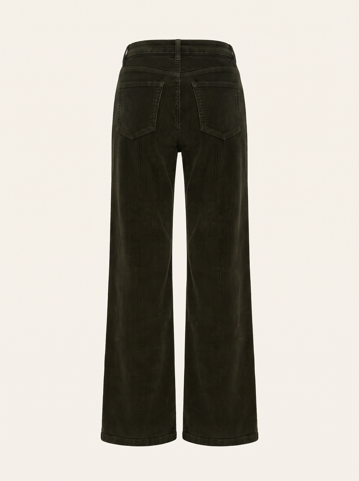 L’AGENCE Scottie Corduroy Pant – ARMY - Ghost Mannequin Back