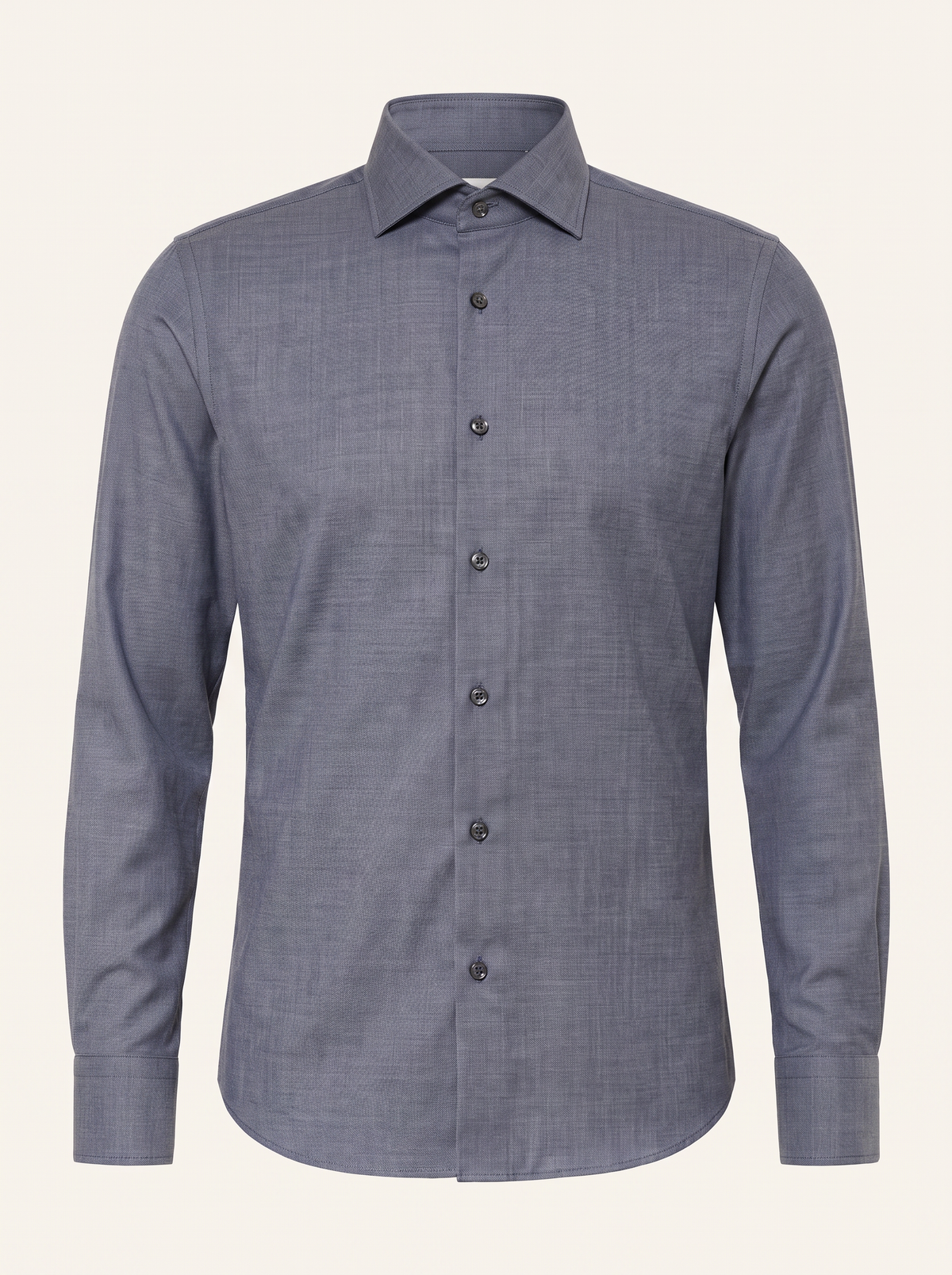 GORDON SC VIRGIN WOOL SHIRT – BLUE GREY MELANGE - Ghost Front