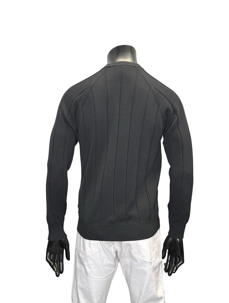 COTTON DROPSTITCH CREWNECK - GRAN SASSO