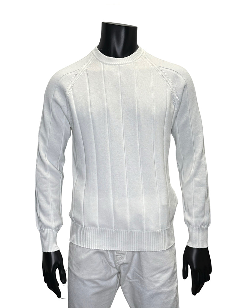 COTTON DROPSTITCH CREWNECK - GRAN SASSO