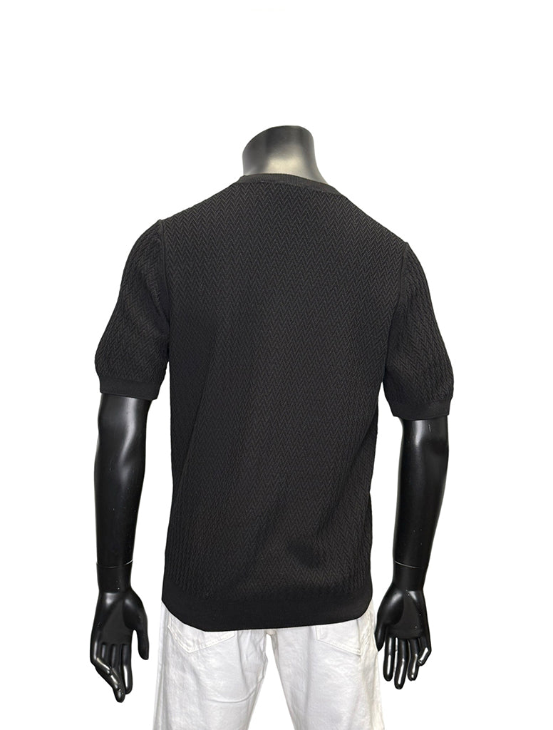 COTTON ZIG ZAG T-SHIRT - GRAN SASSO