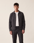 HERRINGBONE COACH JACKET - LES DEUX – BLACK - Hero Front