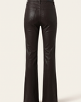 Evie High Rise Slim Boot Pant - PISTOLA – COATED MOCHA - Ghost Mannequin Back
