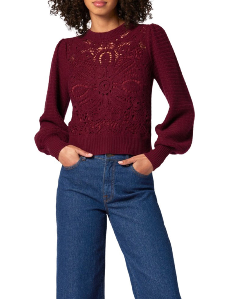 Damira Blouson Crochet Sweater - JOIE