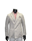 DB PEAK LAPEL STRIPE BLAZER - CIRCOLO