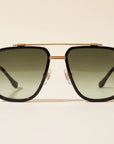 Vintage Frames Boss 2 Special Edition 24KT Gold – Army Green Gradient – BLACK / YELLOW GOLD / ARMY GREEN GRADIENT - Front hero