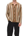 DEZZ KNIT STRIPE SHIRT - GABBA