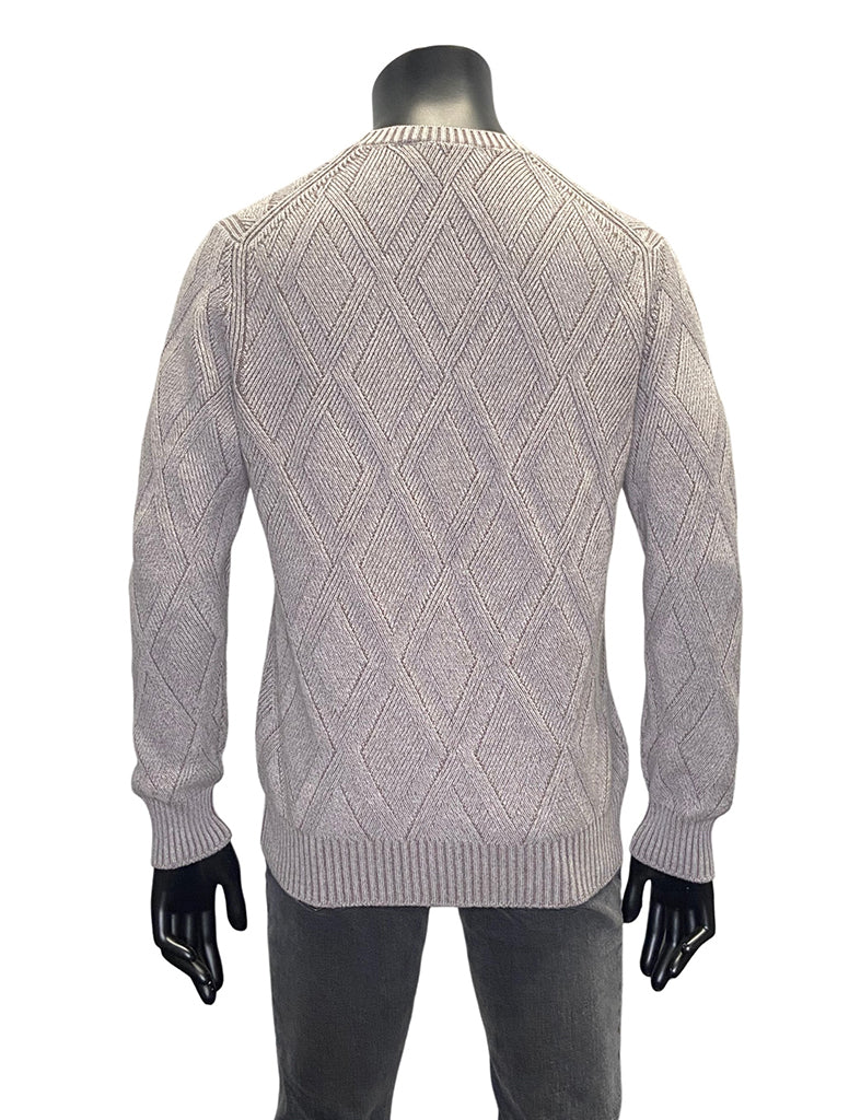 DIAMOND VANISE WOOL CASHMERE CREW - GRAN SASSO
