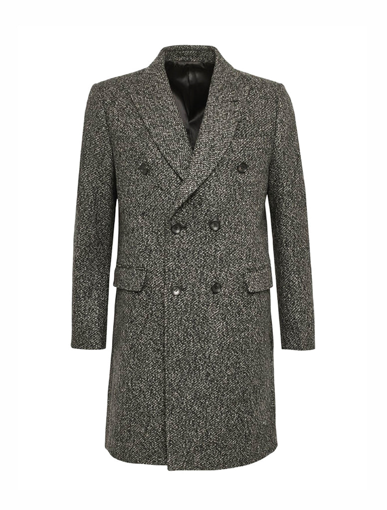 DOUBLE BREASTED OVERCOAT - SAND