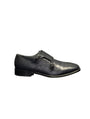 DOUBLE MONK STRAP CROC STAMPED DRESS SHOE - DEBONAIR