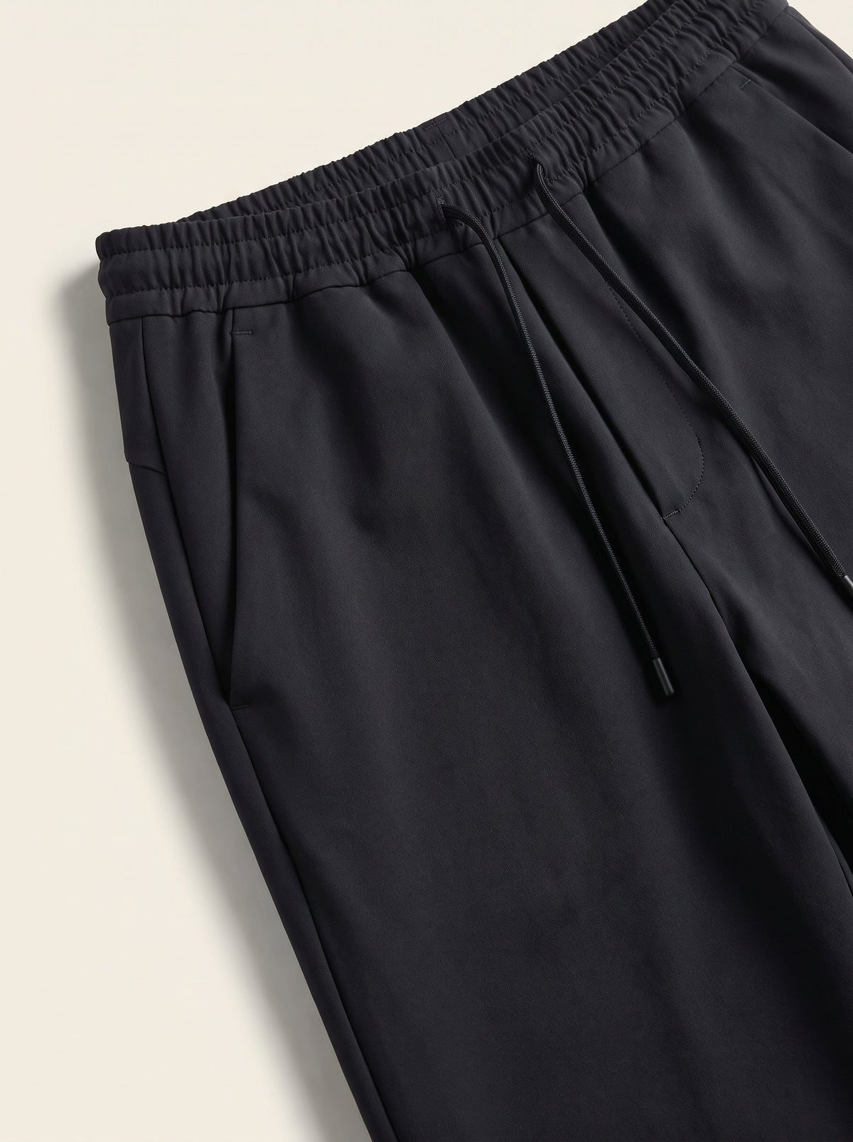 FRADI ST JoggerC Trousers – BLACK - Waist Drawcord Detail