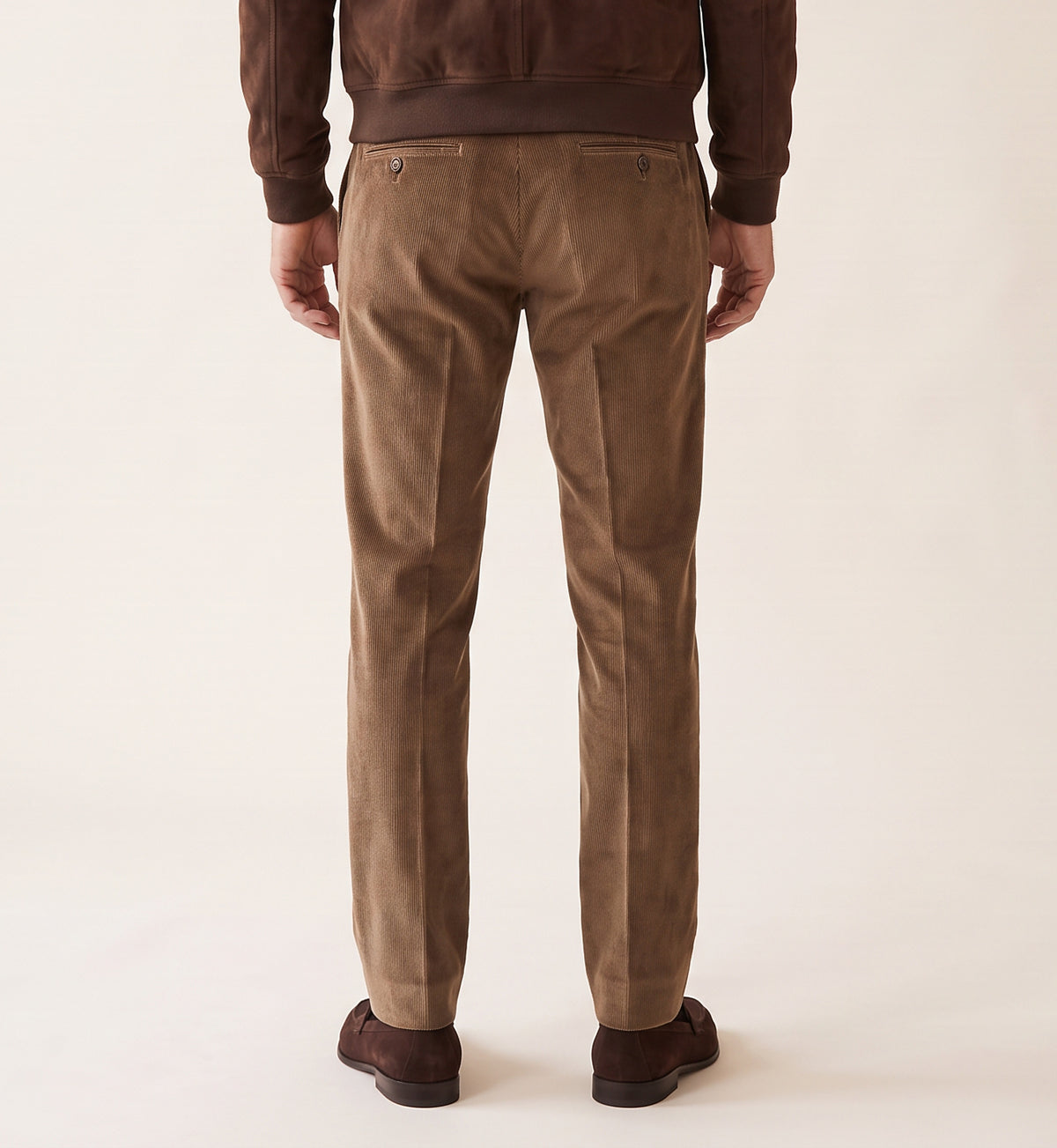 Brandon Corduroy Trousers – SAND – DARK BROWN - Hero Back