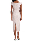 Embellished Boucle Midi Dress - SELF PORTRAIT
