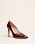 Maelle Leather Pump – WINE PATENT - Side Profile