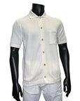 FARRY SS KNIT BUTTON SHIRT - GALLIA