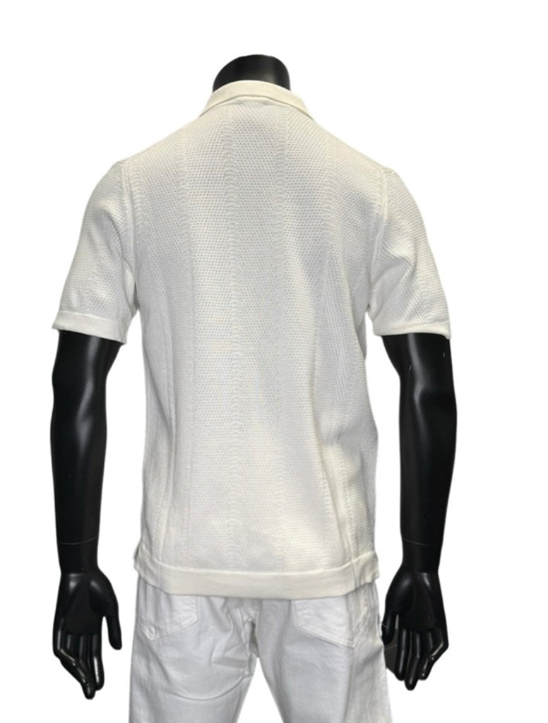 FARRY SS KNIT BUTTON SHIRT - GALLIA