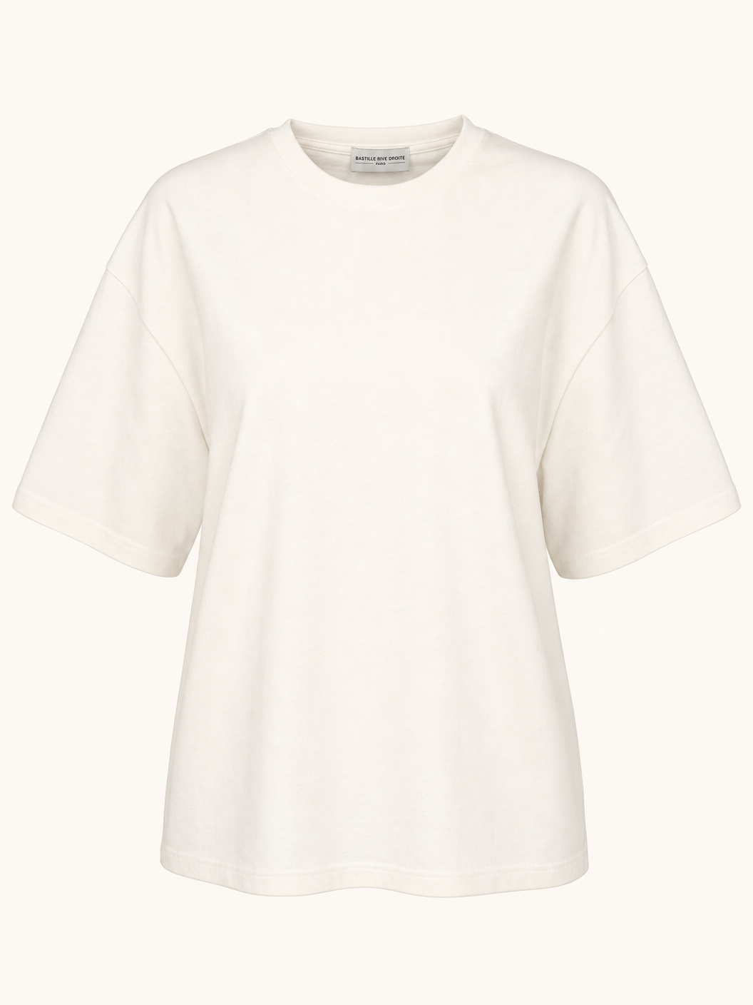Bastille Damasc Printed T-Shirt Ball — White — Ghost Mannequin Front