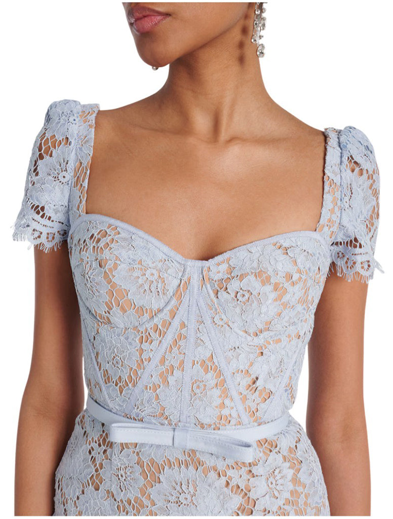 Floral Lace Midi Dress - SELF PORTRAIT Floral Lace Midi Dress - SELF PORTRAIT