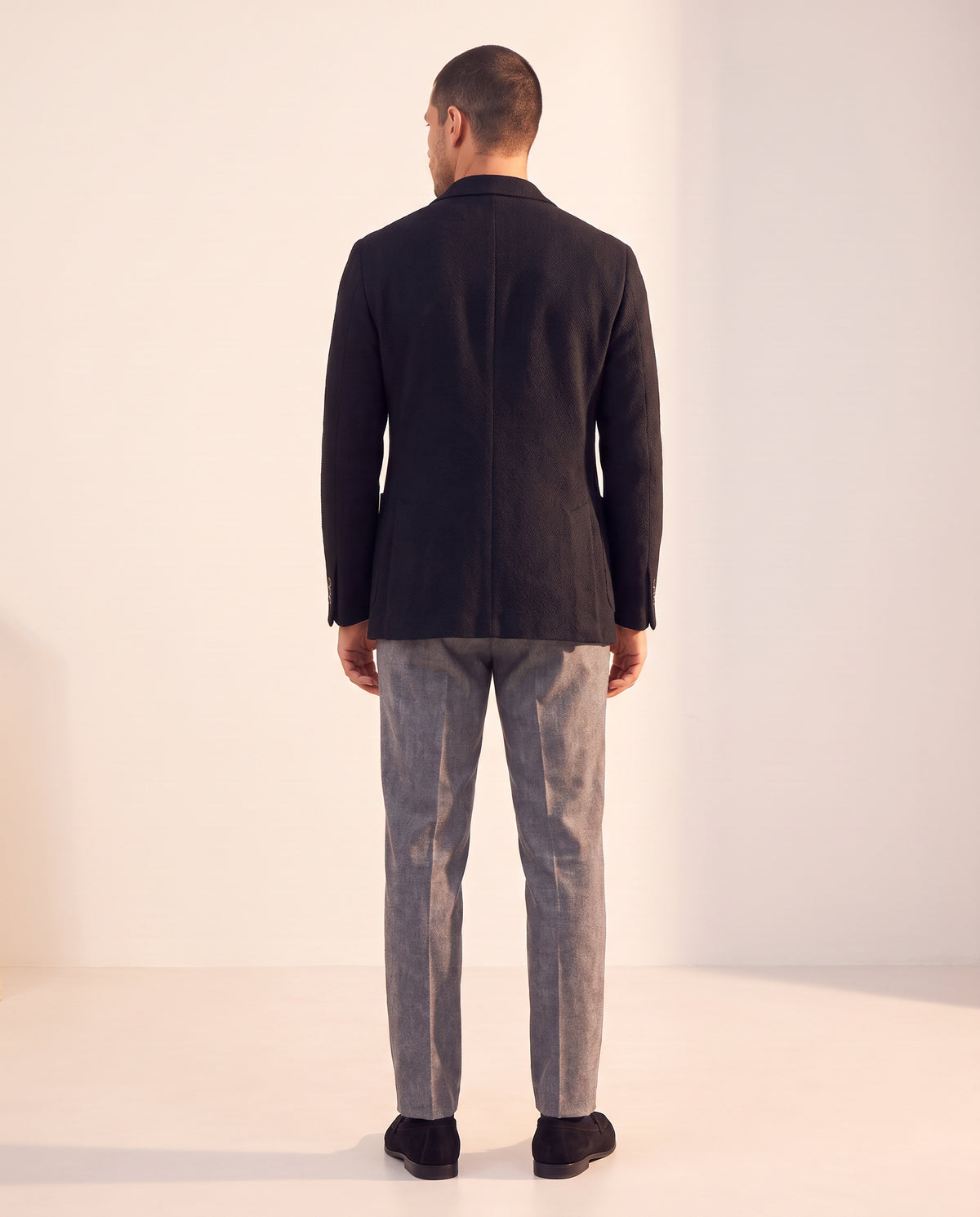 Circolo 1901 Wool Blazer – BLACK - Full Back Model