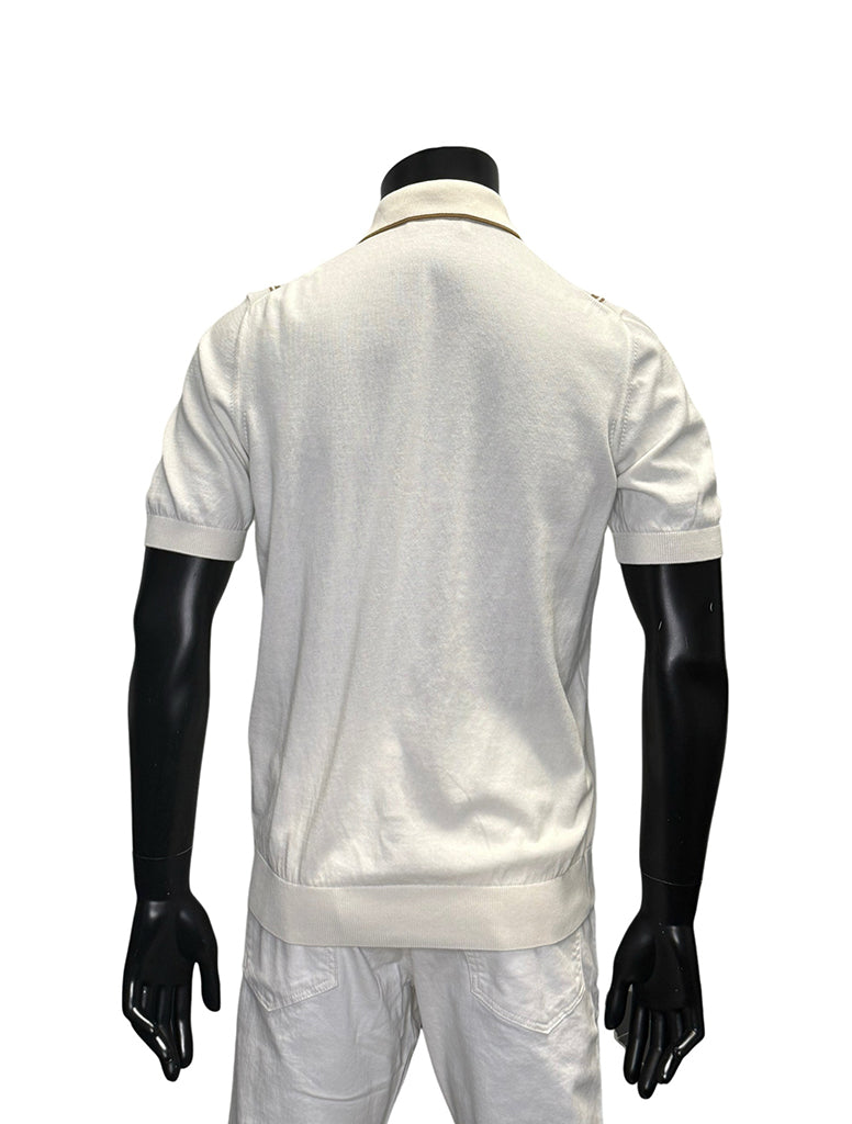 FULL BUTTON 2TONE POLO - GRAN SASSO