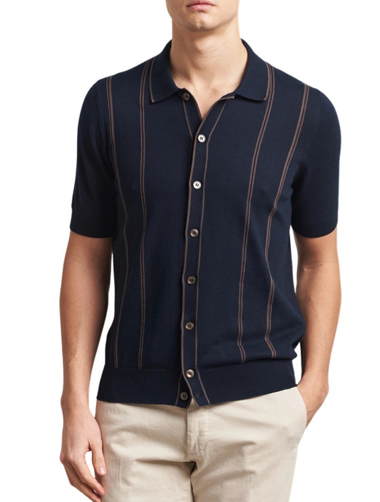 FULL BUTTON 2TONE POLO - GRAN SASSO